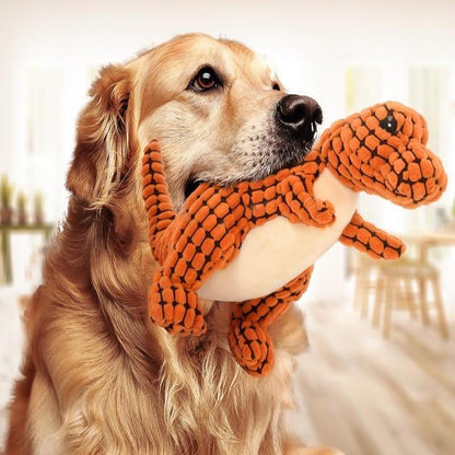 Dinosaur Plush Chew Toy for Large Dogs